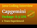 Capgemini Java 8 Coding Interview Question Answers