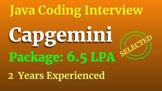 Capgemini Java 8 Coding Interview Question Answers