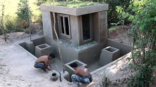 Building The Best Custom Underground Heating Swimming Pool And Grass Roof Housing Complex