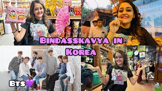 🩷 Kya Korean Boys dikhenge? Bindass Kavya In Korea 😍Shopping Korean Food Beautifull Buddhist Culture