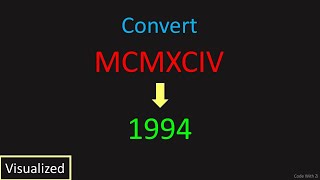 LeetCode: 13. Roman to Integer (Visualized)