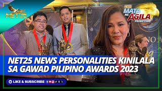 Pagkilala sa ilang NET25 News personalities mula sa gawad Pilipino Awards 2023