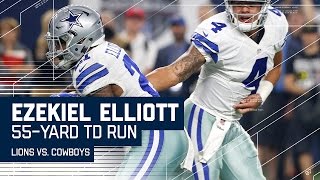 Ezekiel Elliott Takes Off On 55-yard TD Run! | Lions vs. Cowboys | NFL Week 16 Highlights