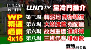 【賽馬鍊金術 EP201129】 WinTV全冷門推介! R3 R5 R6 R8 精選WP過關4x15!