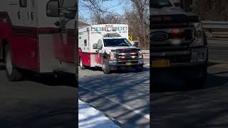 Bethpage Fire Department Ambulance 906 arriving on scene of a signal 9 chest pain