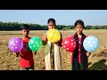 outdoor fun with Flower Balloon and learn colors for kids by I kids episode -415.