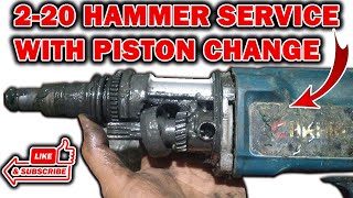 20 mm hammer drill  repair trick || 2-20 hammer service with piston change #rotaryhammer