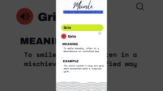 Meaning of Word  GRIN #shortvideo #english #learning