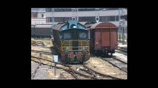 Locomotiva D. 214 - 4298 in  manovra  nella stazione di Ragusa. Fine luglio 2002.