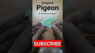 How to make a paper bird - easy origami Pigeon #SHORTS
