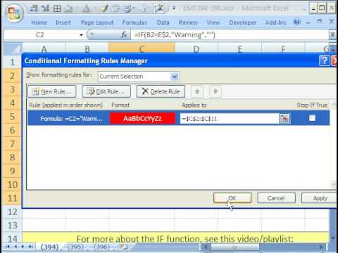 Excel Magic Trick #394: IF Function and Conditional Formatting Excel Magic Trick #394: IF Function and Conditional Formatting