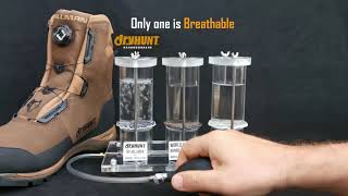 Breathability Test - Dryhunt by Hillman VS World leading membrane