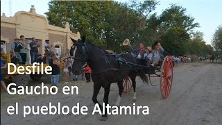 Desfile gaucho en los 117 años del pueblo de Altamira, Mercedes B. Arg.