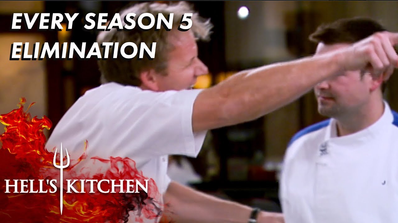 Every Season 5 Elimination On Hell's Kitchen - YouTube