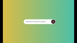 css-animated search box | no javascript | no jquery | html & css only