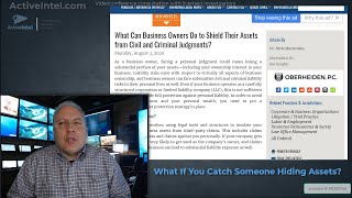 How Do They Hide Assets From Judgments?