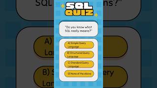 SQL tutorial #sqltutorial #sql #shorts #mysql #quiz #sqlquiz # oraclequiz