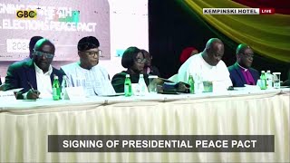 Signing of the 4th Presidential Election Peace Pact