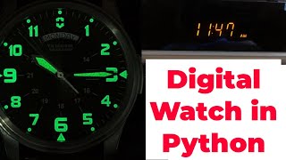 ⌚📟Digital watch in python 📟⌚|| Python Animations || Digital Clock in python || Analog watch