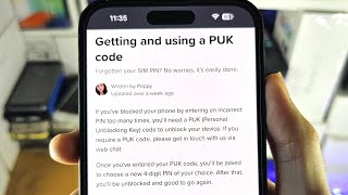 ANY iPhone How To Access PUK Code!