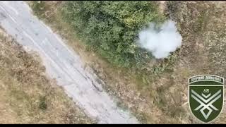 Ukraine war footage, Ukrainian attack drone hunts enemy troops,