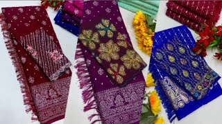 JARI CHECKS TISSUE SAREES | Price:₹550 @JK_Fashion