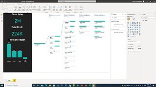 power bi - Decomposition tree  كيفية تتبع حالة المبيعات باستخدام البور بي اي