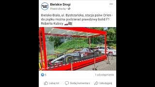 Prawdziwy bolid F1 Roberta Kubicy w Bielsku - Białej