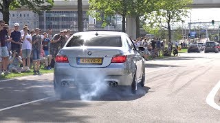 Cars Leaving a Car Meet! BMW M5 V10, Ford GT, C63, 350Z, SLR, Supra, GT-R