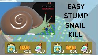 HOW TO KILL THE STUMP SNAIL IN ROBLOX BEE SWARM SIMULATOR