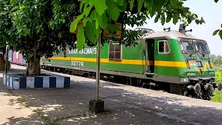 KANPUR WAG-9 Pulled Bls weagon with Container || indian Railway