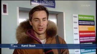 Kamil Stoch po kontroli lekarskiej (24.11.2014)