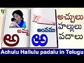 #అచ్చులు-హల్లులు-పదాలు : Achulu Hallulu padalu in telugu | Telugu alphabets with words |Telugu Words
