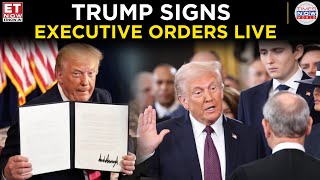 Donald Trump Signs Executive Orders Live on Stage During Event | World News | ET Now