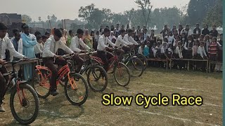 Slow 🚲Cycle Race || Ideal Public High School , Hasanpura (Siwan)