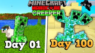 Surviving 100 Days As A Creeper In Minecraft Hardcore Hindi #minecraft100days #minecrafthardcore