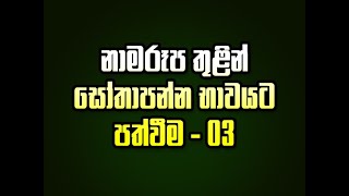 ධර්ම දේශනාව | මීමුරේ ආරණ්‍ය සේනාසනය | නාමරූප 03