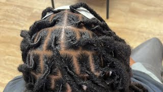 Straight back barrel twists on thick locs