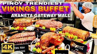 Vikings Gateway Mall: The Most INSANE Buffet in Quezon City🇵🇭 | 4K Food and Walk Tour |