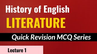 History of English Literature MCQs ||Lecture 1|| TGT PGT English || Million Minds English ||