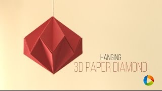 DIY: Hanging 3D Paper Diamond