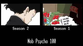Mob Psycho Opening Comparison