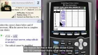 Simplify Radicals: The Square Root of 150 - captioned