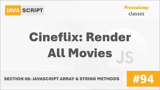 #94 Cineflix: Render All Movies | Array & String Methods | A Complete Modern JavaScript Course