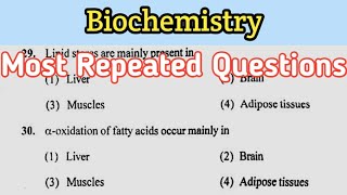 biochemistry mcq || biochemistry mcq with answers || Biology most Repeated Questions (10)