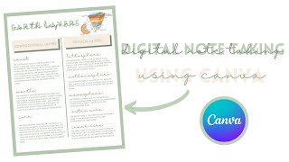 Taking Notes Using Canva | Canva Tutorial | Aesthetic Tech