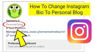 How To Change Instagram Bio To Personal Blog