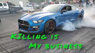 KILLING IS MY BUSINESS IN MY 1200WHP GT500 3.8 WHIPPLE 😎💨💨#mustang #shelby#gt500#streetracing#shorts