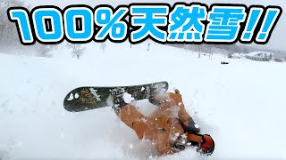 【スノーボード】100%天然雪のゲレンデはオープンからすごかった。斑尾高原スキー場