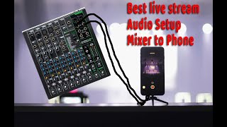live stream audio setup Mixer to iPhone or Android to Live Stream on Facebook or Youtube Easy
